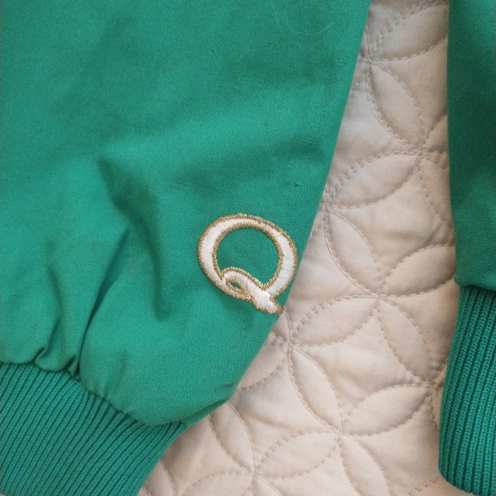 Vintage 80s Quaker State King Sports Racing Jacket Large Green/White - Picture 5 of 6